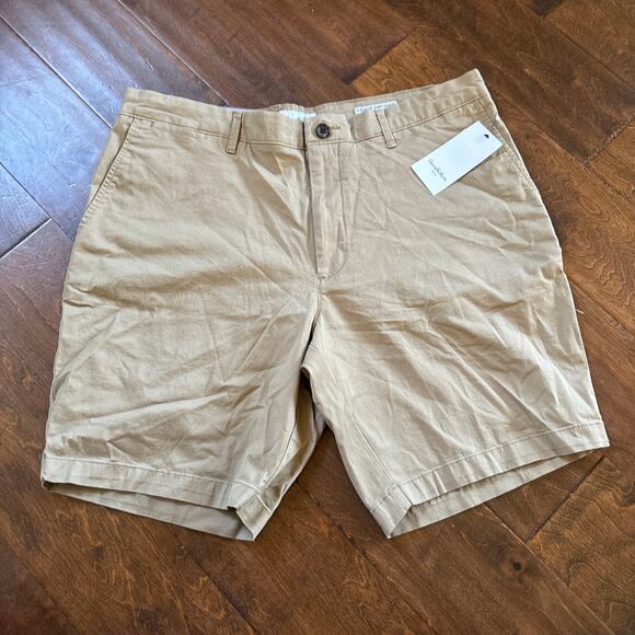 Goodfellow & Co. The Every Wear Flat Front Chino Shorts 9" Inseam Tan Size 36 - Picture 2 of 5